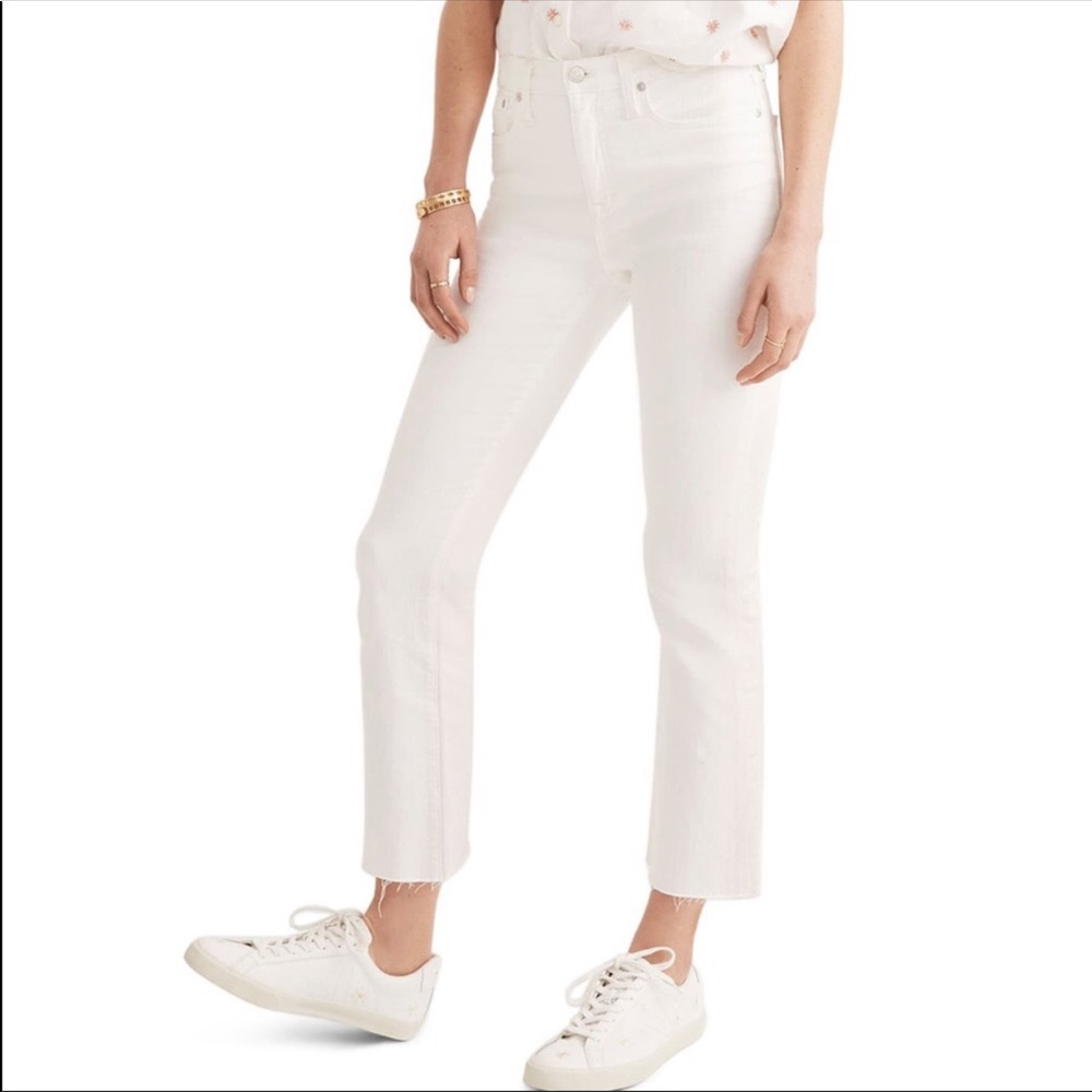 Madewell white Cali Demi boot jeans 29